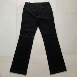 Ann Taylor black mid-rise flared corduroys
